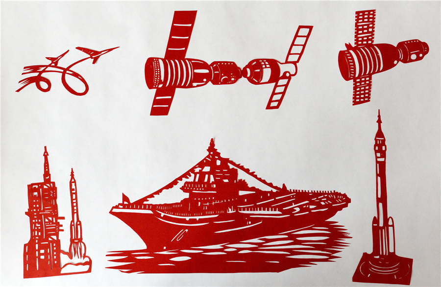 Artist creates paper-cuts to mark PLA's 90th anniversary