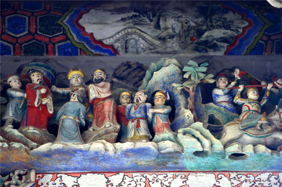 Wood carvings of gorgeous stage in Anhui