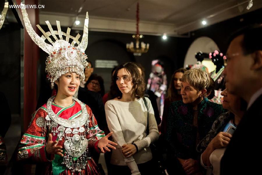 China's Guizhou province tradional costumes exposition opens in Moscow