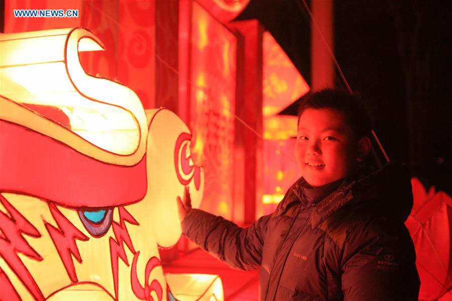 Lantern show held for Chinese Spring Festival in E China