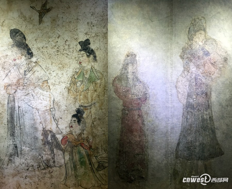 Restored Tang Dynasty frescoes on display in Shaanxi