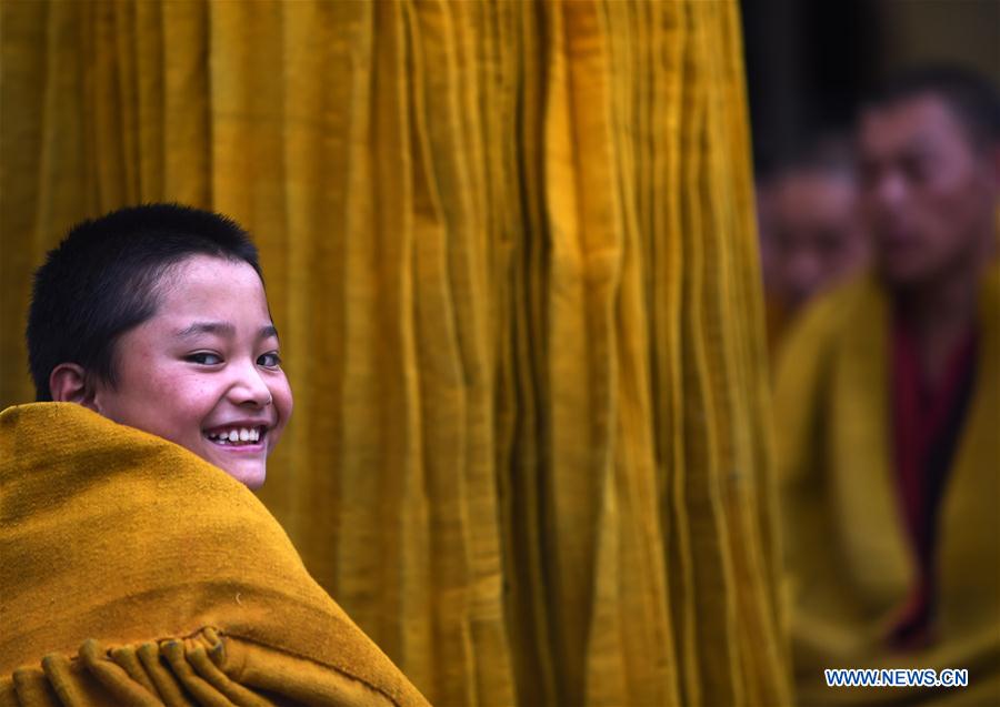 Unveiling of Buddha event held at Zhaxi Lhunbo Lamasery in China's Tibet