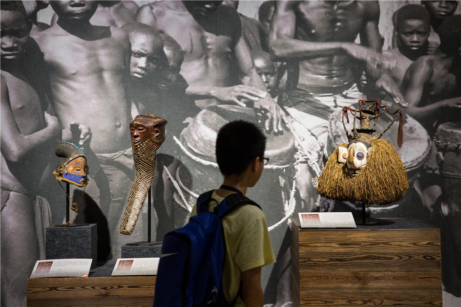 Exhibition of African masks held in E China