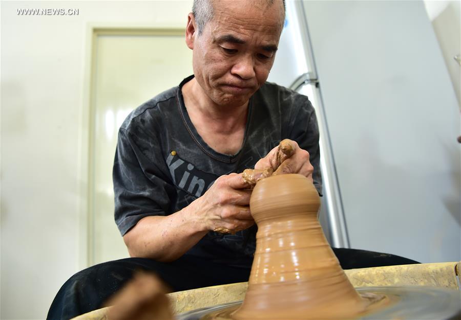 Red clay potteries with peculiar style made in China's Taiwan