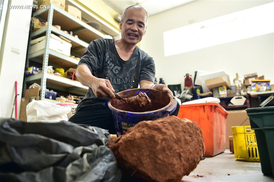 Red clay potteries with peculiar style made in China's Taiwan