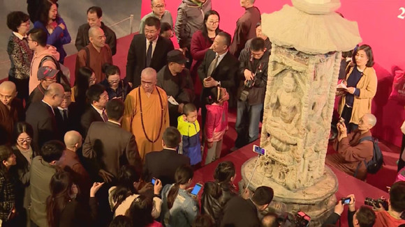 Stolen pagoda donated by Taiwan shown in Shanxi Museum