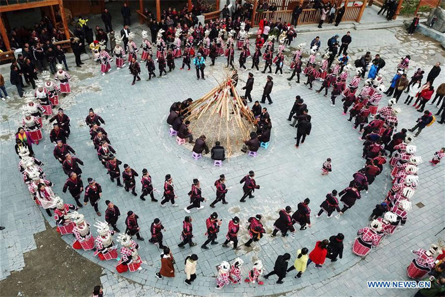 Miao people celebrates traditional New Year festival