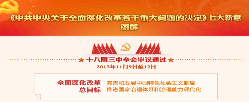 《中共中央關于全面深化改革若干重大問題的決定》七大新意