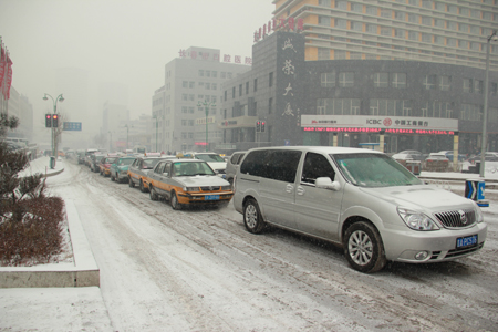 長春迎來2012年第一場大雪