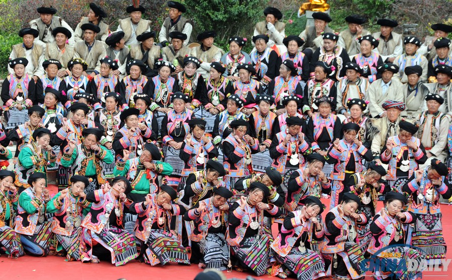 四川理縣羌寨舉行“花兒納吉”賽歌節 歡慶羌歷新年