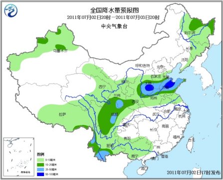 淮河以南將繼續受到高溫