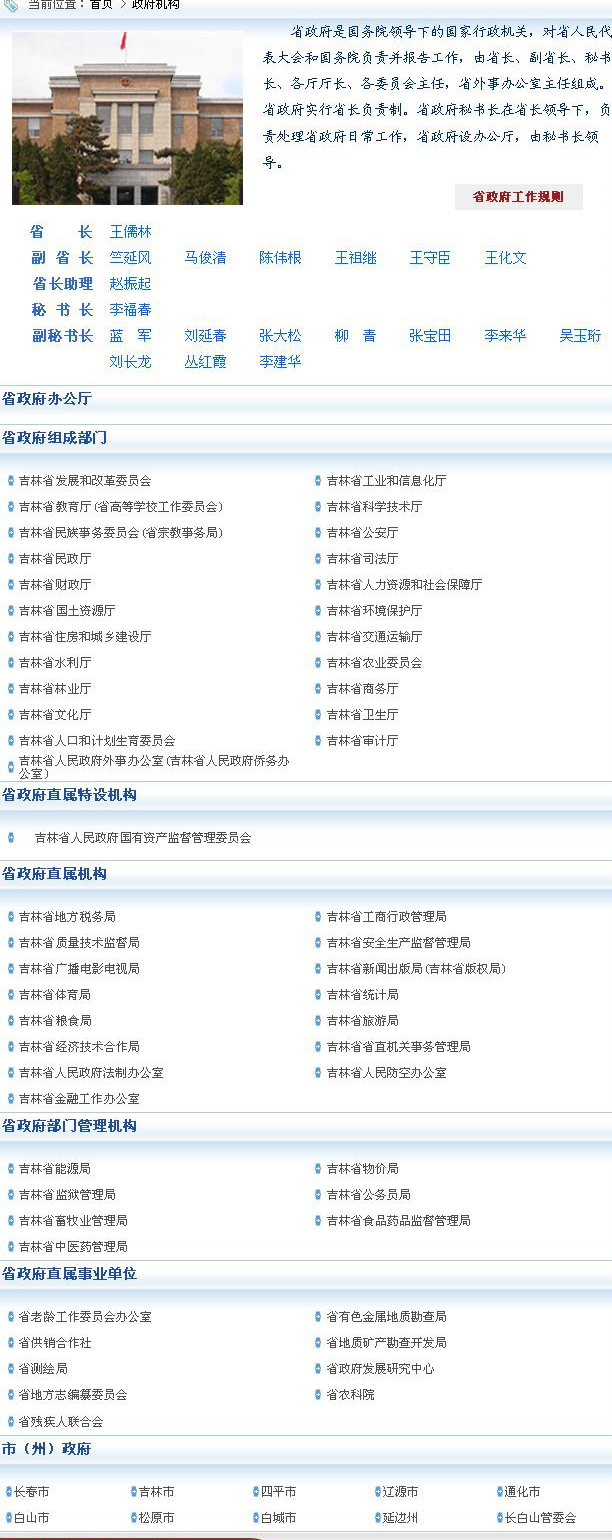 吉林省政府機構