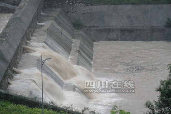 北川老縣城地震遺址遭50年來最強洪水