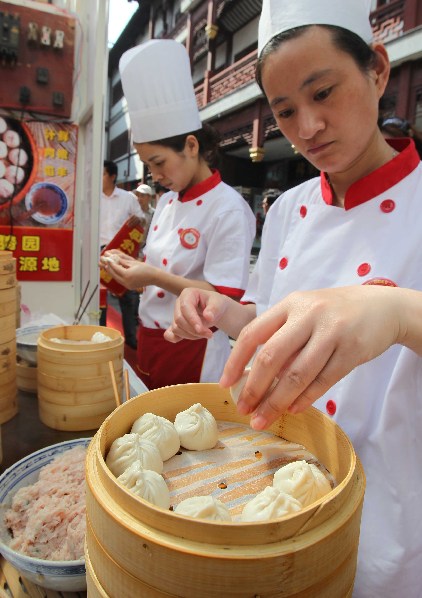 “老字號”包子鋪齊聚豫園