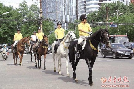 北京馬友騎馬上班倡環保 稱宣傳效果大于實際意義