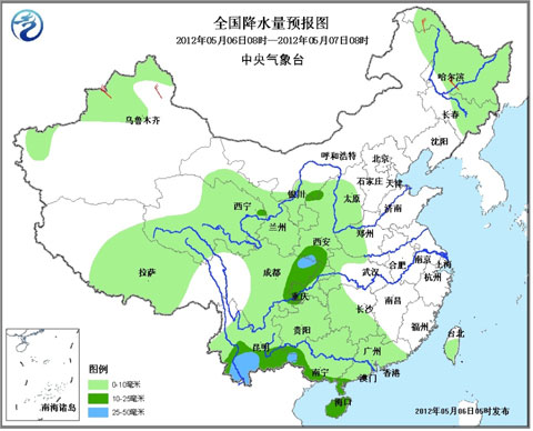 我國西北西南雨水當道 華北黃淮延續晴熱