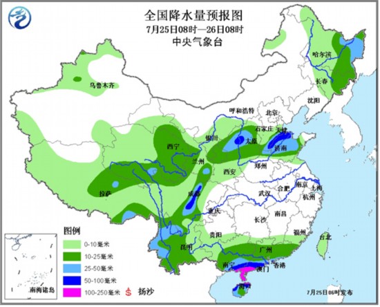 西北華北等地發暴雨藍色預警 江南江淮等地發高溫黃色預警