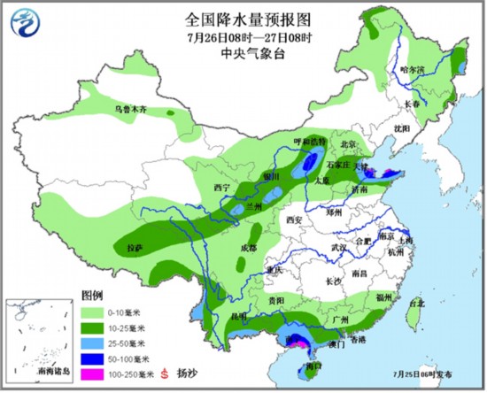 西北華北等地發暴雨藍色預警 江南江淮等地發高溫黃色預警