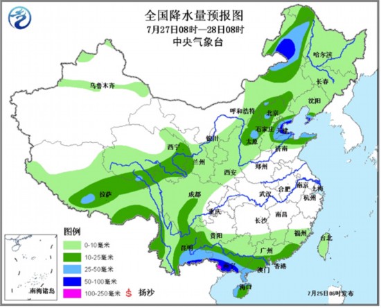 西北華北等地發暴雨藍色預警 江南江淮等地發高溫黃色預警