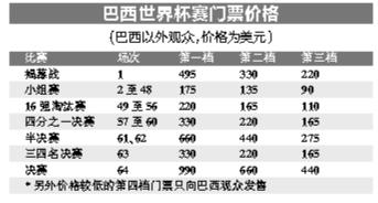 巴西世界杯賽門票網上預售 公眾抱怨價格過高