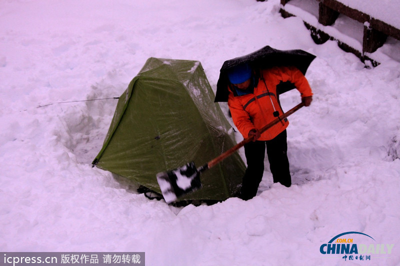 黃山暴雪 最大積雪深度超56厘米