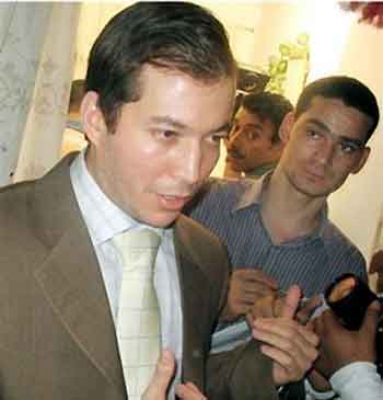 Egyptian chemist Magdy el-Nashar, speaks to journalists at his home in Cairo Tuesday, Aug.9, 2005.