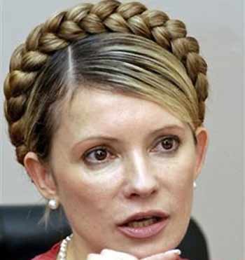 Ukrainian Prime Minister Yulia Tymoshenko speaks to the media during a press conference in Kiev, Ukraine, Thursday, July 28, 2005. 