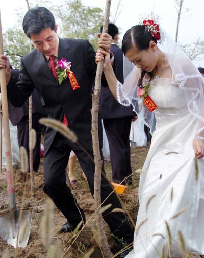 Green group wedding ceremony in Shijiazhuang