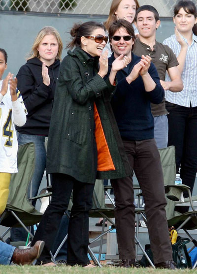 Tom and Katie take soccer sidelines