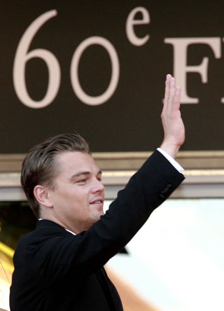 Leonardo DiCaprio arrives for gala screening of 