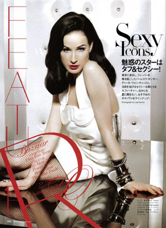 Dita von Teese on Harper's Bazaar