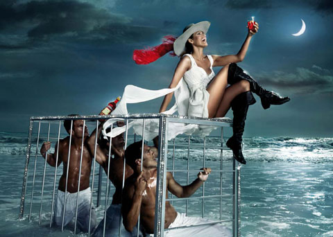 Eva Mendes poses for the Campari Calender 2008