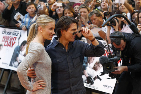 Tom Cruise and Cameron Diaz at premiere of film 