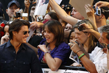 Tom Cruise and Cameron Diaz at premiere of film 