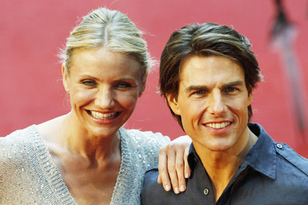 Tom Cruise and Cameron Diaz at premiere of film 