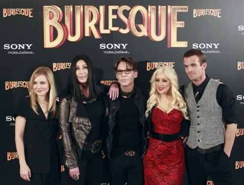 Cast memebers at the photocall of the movie 'Burlesque'