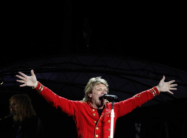 Jon Bon Jovi performs at Olympic stadium 'Lluis Companys' in Barcelona