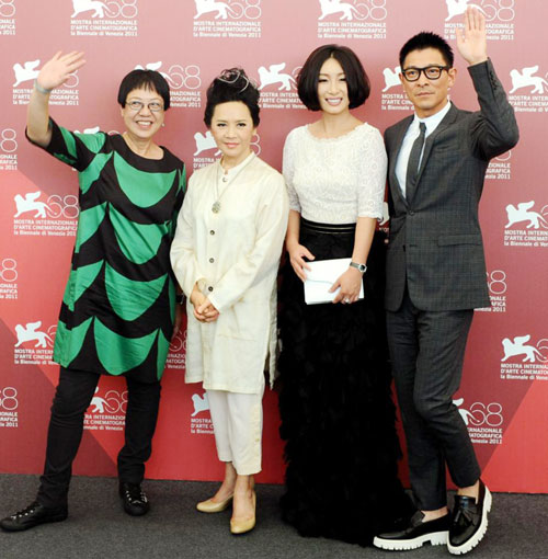 Andy Lau arrives for 'Tao Jie' red carpet in Venice