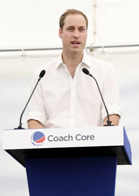 Prince William tries out his football skills