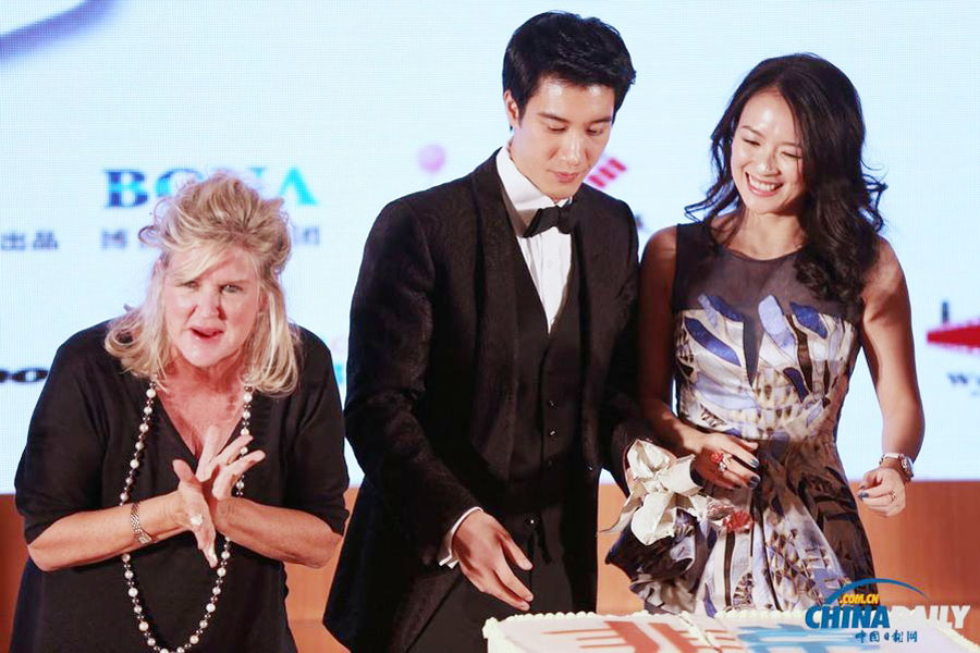 Zhang Ziyi and Leehom Wang promote 'My Lucky Star'