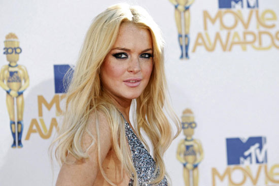 Lindsay Lohan attends the 2010 MTV Movie Awards