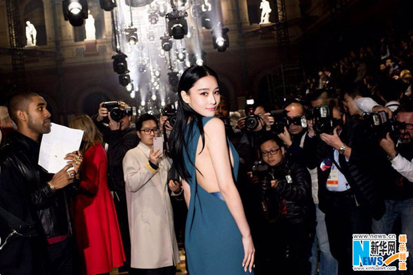 Actress Zhang Xinyu graces Paris Fashion Week