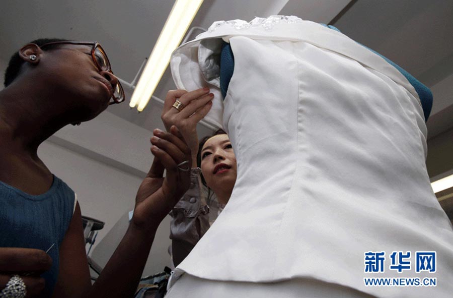 Chinese designer Vivienne Hu at backstage of NYFW