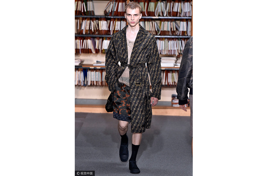 Men show for fashion brand Dries Van Noten in Paris