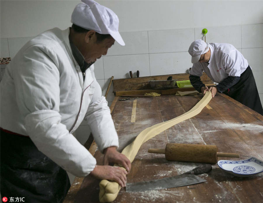 Traditional bean candy prepared for New Year