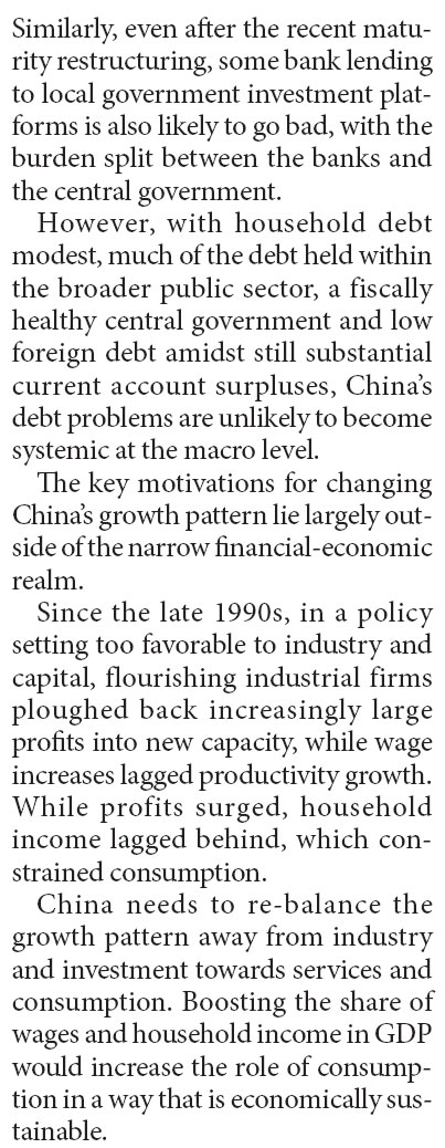 Major reforms needed to rebalance China's growth model