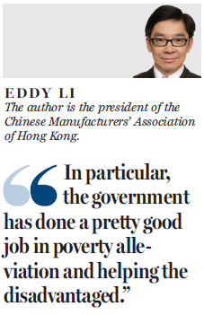 Leung's government has done a commendable job