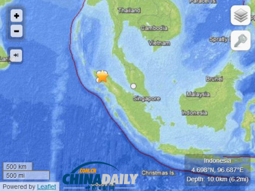 印尼蘇門答臘發生6.1級地震 持續1分鐘震感強烈