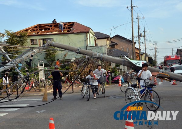 日本東部遭龍卷風襲擊 造成27人受傷(組圖)