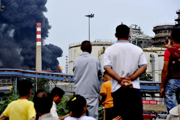 PetroChina's plant on fire in NE China